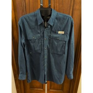 Magellan Fish Gear Relaxed Fit Shirt Mens Medium Vented Outdoor Performance Blue
